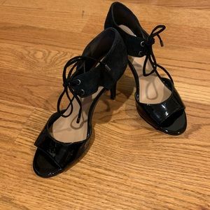 Franco Sarto Suede and Patent Leather Heels
